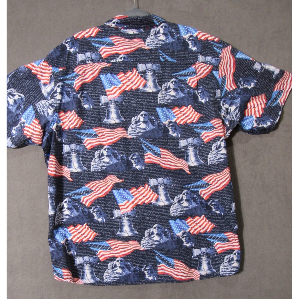 Red Head Mens Patriotic American Flag Mount Rushmore Liberty Shirt 2XL Navy Blue - Picture 3 of 11